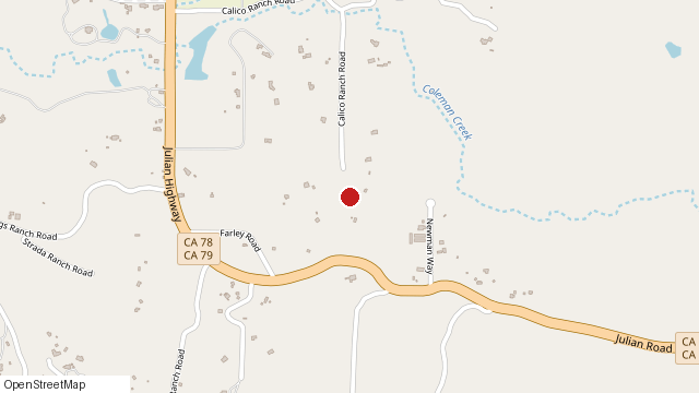 Map of 3580 Highway 78, Julian, CA