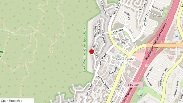 Map of 14446 Janal Way, San Diego, CA