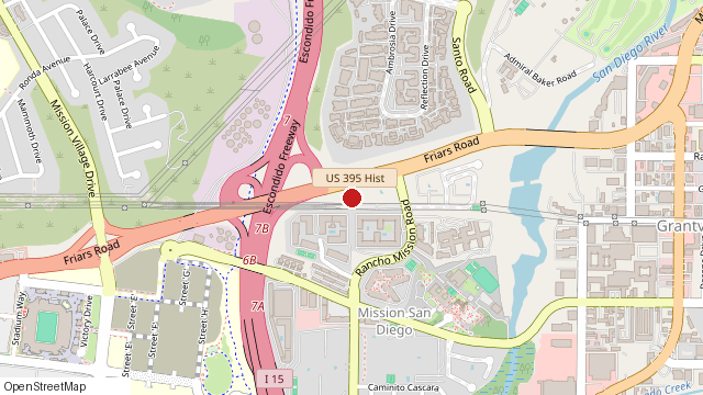 Map of 6366 Rancho Mission Rd #803, San Diego, CA
