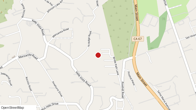 Map of 11556 Bridle Path Ln, Lakeside, CA