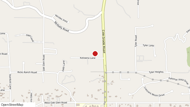 Map of 14150 Kelowna Lane, Valley Center, CA