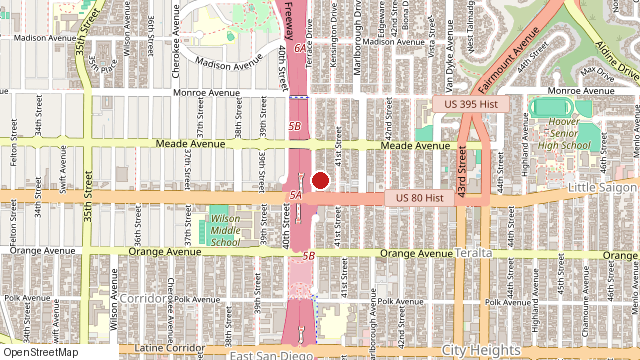 Map of 4329 Central Ave #6, San Diego, CA