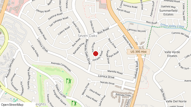 Map of 16433 Felice Drive, San Diego, CA